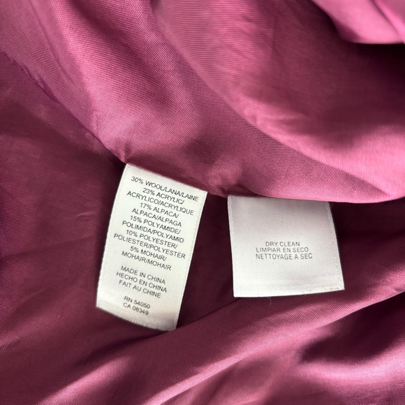 Jones New York Fuchsia Wool Blend Blazer Purple Pink Sz 12 - Picture 5 of 12